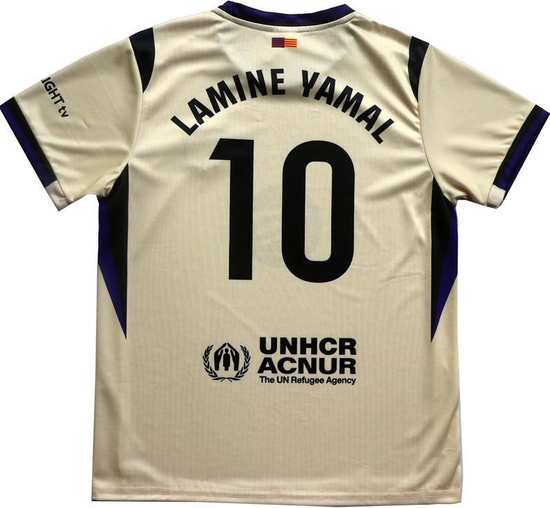 LeenBD Barca #10 Yamal 25/26 Away Kids Soccer Jersey Shirts Football Futbol Socks Set Youth Sizes - Image 3